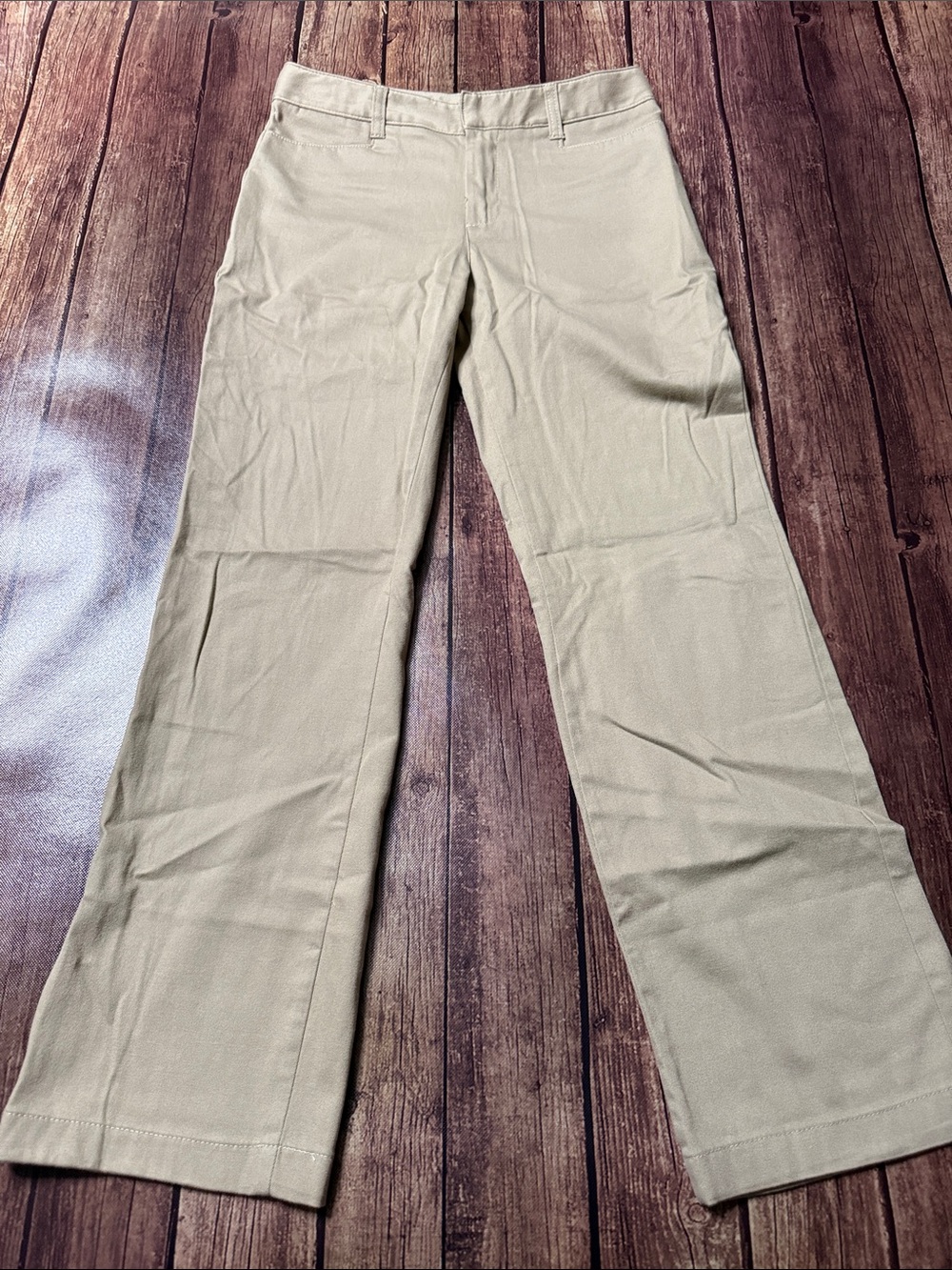 Classic Khaki Straight-Leg Pants